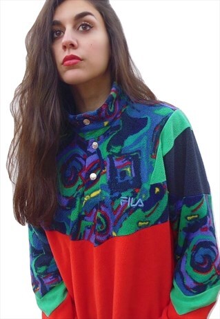 VINTAGE 80S FILA PILE SWEASHIRT