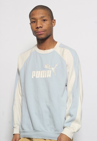 VINTAGE PUMA LOGO SWEATSHIRT BLUE