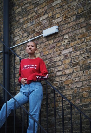 TOMMY HILFIGER CREWNECK LONG SLEEVE TOP