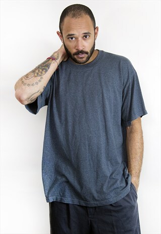 90S MINIMALIST SPORTSWEAR GREY POLY BLEND SHORT SLEEVE TEE