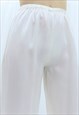90S VINTAGE IVORY WHITE SATIN TROUSERS