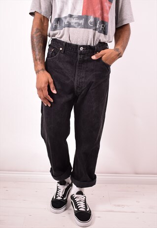LEVI'S 505 MENS VINTAGE JEANS W38 L30 BLACK 90S