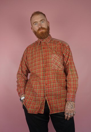 VINTAGE 1990S RED FLANNEL SHIRT