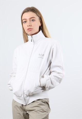 VINTAGE ADIDAS SMALL WHITE TRACK JACKET