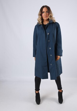 LONDON FOG TRENCH RAINCOAT COAT JACKET UK 16 PETITE (EM5I)