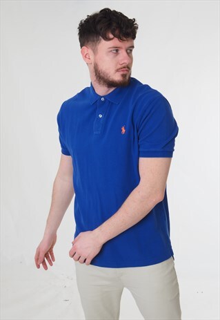 VINTAGE RALPH LAUREN POLO SHIRT BLUE