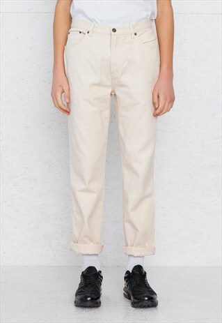 VINTAGE BEIGE DENIM JEANS