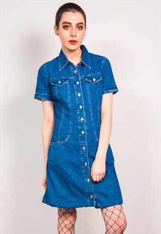 VINTAGE 90'S DENIM SHIRT DRESS
