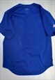 RANGERS BASEBALL SHIRT COBALT BLUE SHORT SLEEVED