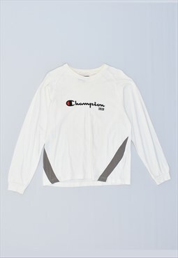 Vintage 90's Champion Top Long Sleeve White
