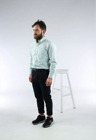 OXFORD MINT SHIRT / MENS FADED BUTTON UP
