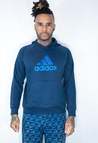 VINTAGE ADIDAS HOODIE BLUE