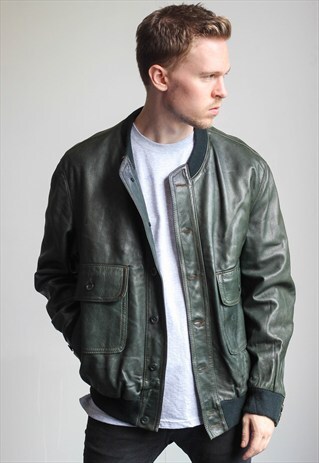 VINTAGE LEATHER BOMBER JACKET