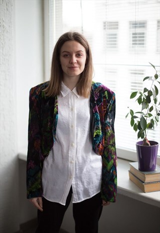VINTAGE 80'S VELVET CROPPED JACKET