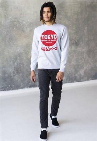 TOKYO DRUM & BASS SWEATSHIRT MENS JUMPER JAPANESE TOP HOODY