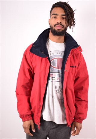 TIMBERLAND MENS VINTAGE JACKET LARGE RED 90S