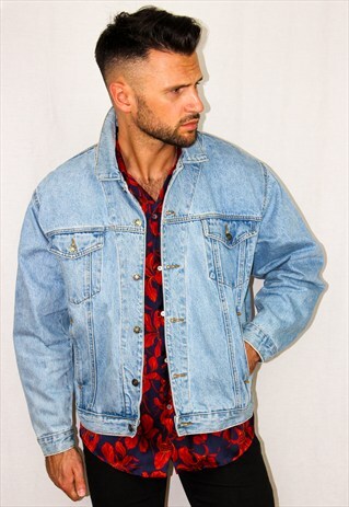 VINTAGE WASHED BLUE DENIM JACKET
