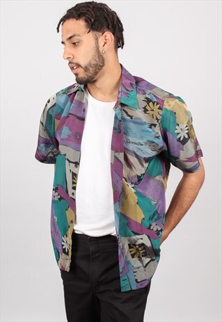 VINTAGE CRAZY PATTERN SILK SHIRT ASM2405