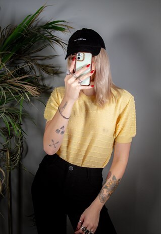 KNITTED YELLOW TOP 
