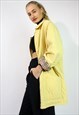 VINTAGE 90'S BURBERRY QUILTED JACKET IN YELLOW MEDIUM 