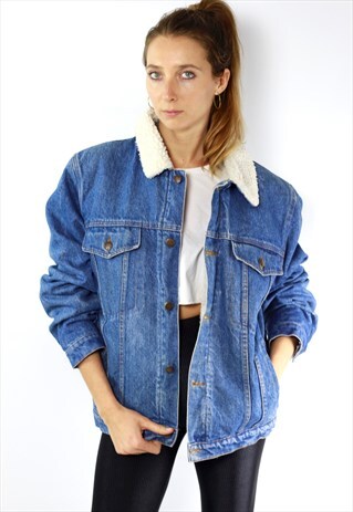 VINTAGE FLEECE LINED DENIM JACKET