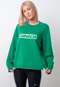 Vintage Canada Graphic Sweatshirt in Green Large