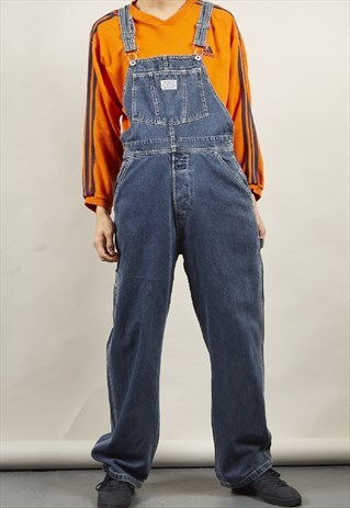 VINTAGE 90'S LEVI'S DENIM DARK-WASH DUNGAREES
