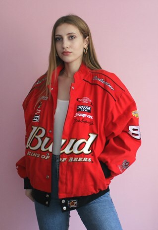 RED BUDWEISER NASCAR JACKET