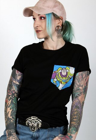 DISNEY BUZZ LIGHTYEAR TOY STORY ORGANIC COTTON POCKET TSHIRT