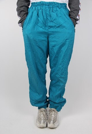 VINTAGE TURQUOISE SHELL PANTS