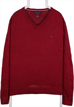 Vintage 90's Tommy Hilfiger Jumper / Sweater Knitted V Neck