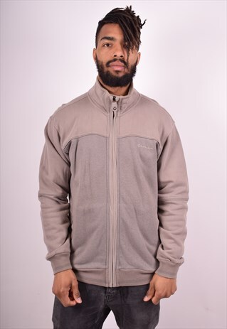 CHAMPION MENS VINTAGE TRACKSUIT TOP JACKET LARGE BROWN 90S
