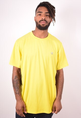 CHAMPION MENS VINTAGE T-SHIRT TOP XL YELLOW 90S