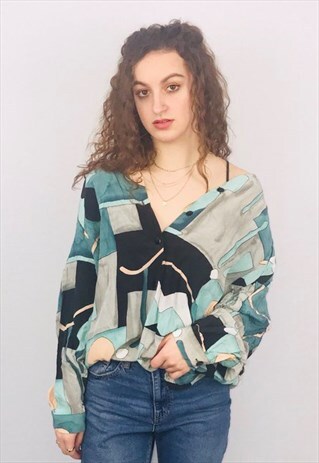 VINTAGE OVERSIZED PATTERN SHIRT