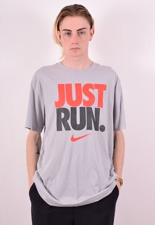 NIKE MENS VINTAGE T-SHIRT TOP XL GREY 90S