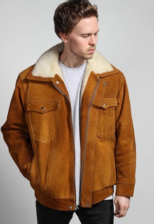 VINTAGE SUEDE SHEARLING JACKET