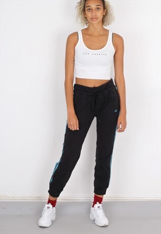 VINTAGE BLACK ADIDAS TRACK PANT