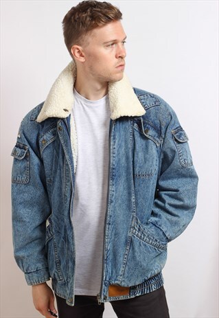 VINTAGE FLEECE LINED DENIM JACKET