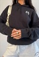 VINTAGE NIKE SB SPELL OUT BLACK & WHITE DRAWSTRING HOODIE