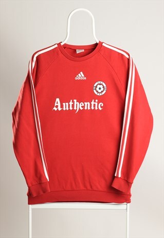 VINTAGE ADIDAS SPORTS CREWNECK SWEATSHIRT RED