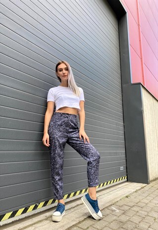 VINTAGE 90S GREY FLOWER PANTS