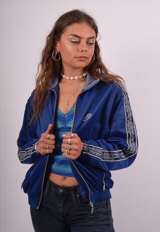 VINTAGE ASICS TRACKSUIT TOP JACKET BLUE