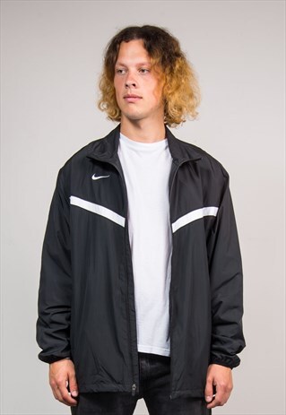 NIKE RETRO BLACK & WHITE SPORTS TRACKSUIT JACKET