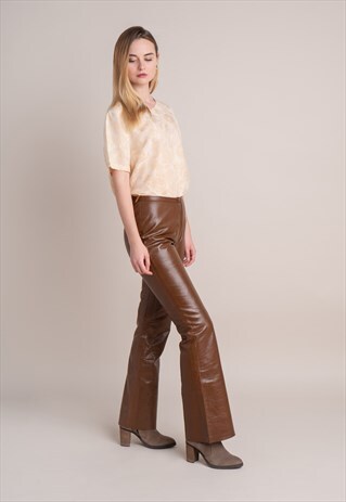 80S HENNES LEATHER TROUSERS