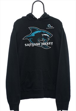 Vintage Hockey Graphic Black Hoodie Mens