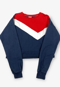 Vintage Pony Cropped Sweatshirt Navy Blue Medium BV17971