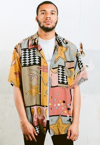 VINTAGE ABSTRACT PATTERN SHIRT