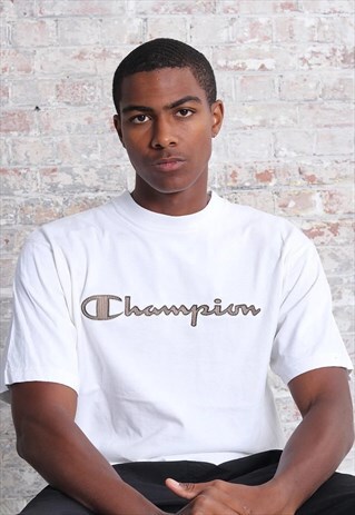 VINTAGE CHAMPION LOGO T-SHIRT WHITE