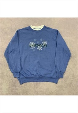 Vintage Christmas Sweatshirt Women's M