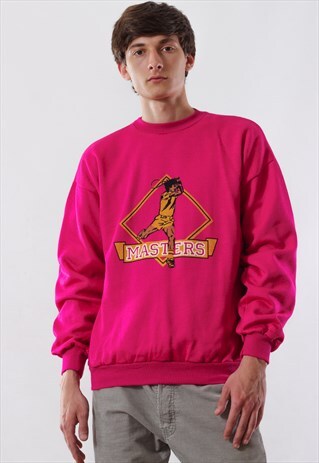 VINTAGE TENNIS GRAPHIC ATP TOUR CREW NECK 80S PINK